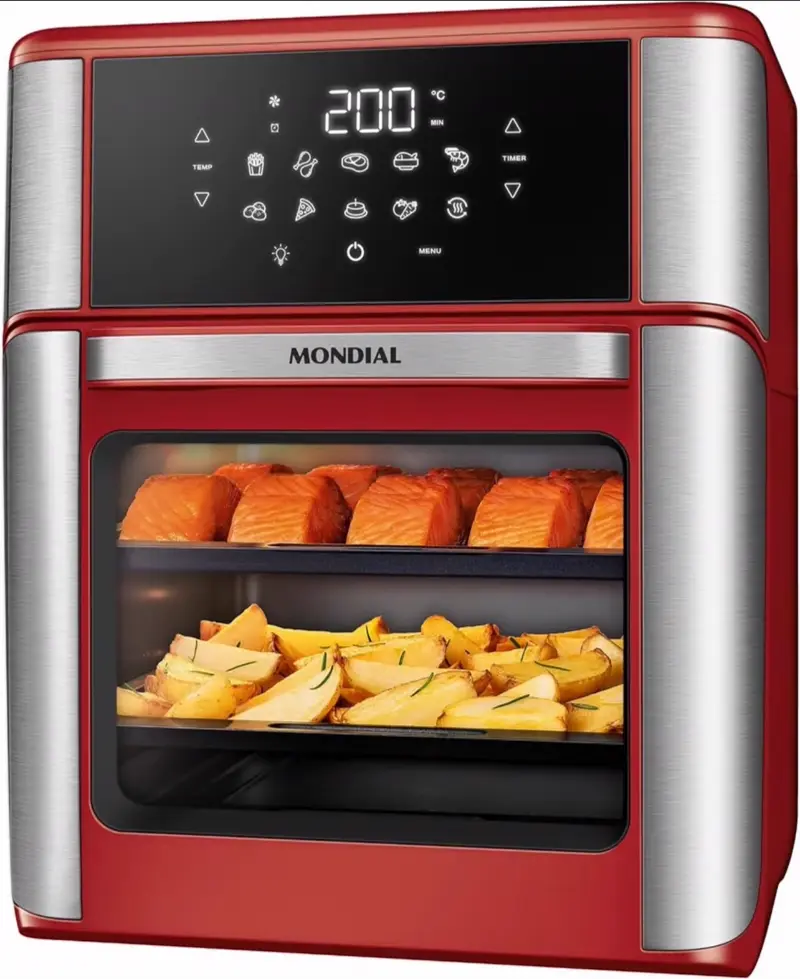 Air Fryer Mondial Vermelho/Inox